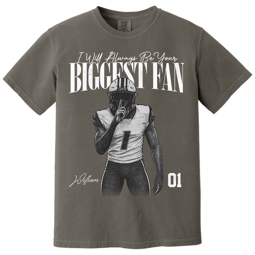 I'll Always Be Your Biggest Fan - Washed Tee Retro Bootleg Shirt For Football Players NA04