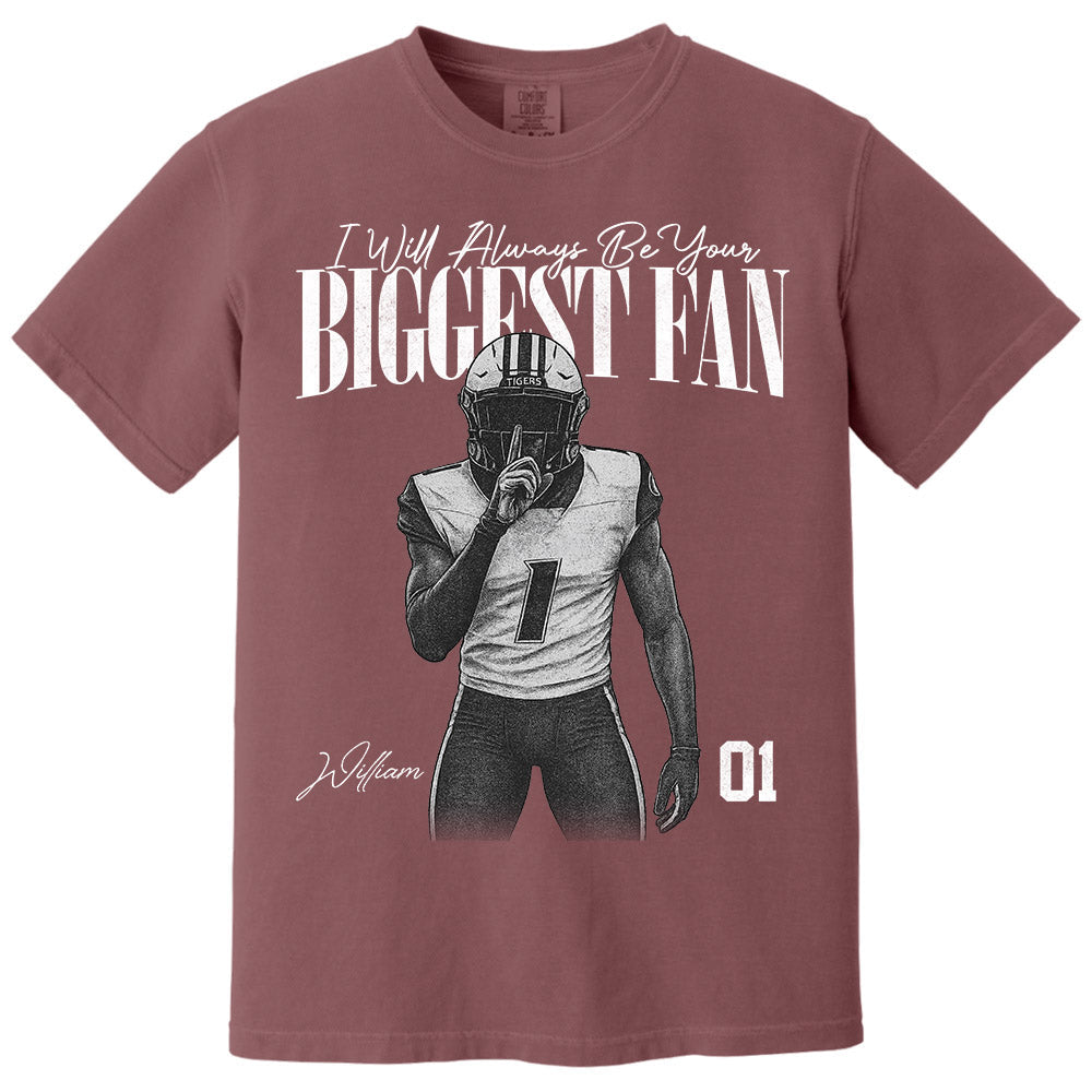 I'll Always Be Your Biggest Fan - Washed Tee Retro Bootleg Shirt For Football Players NA04
