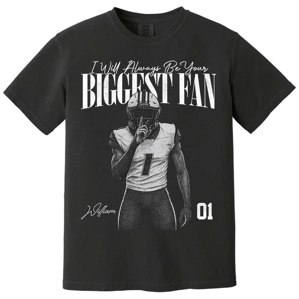 I'll Always Be Your Biggest Fan - Washed Tee Retro Bootleg Shirt For Football Players NA04