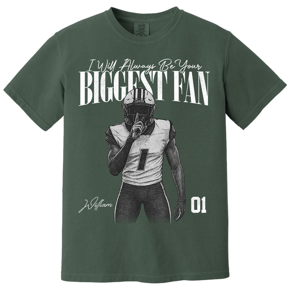I'll Always Be Your Biggest Fan - Washed Tee Retro Bootleg Shirt For Football Players NA04