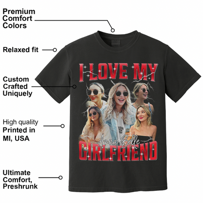 Custom I Love My Girlfriend Shirt, Customize Photo Bootleg Idea Tee, Girlfriend Photo Sweatshirt Shirt, Valentine Matching Couple Shirt