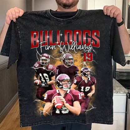 Custom Football Player Photo With Unique Style Bootleg Shirt - Perfect Shirt For Football Lovers