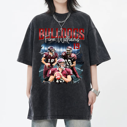 Custom Football Player Photo With Unique Style Bootleg Shirt - Perfect Shirt For Football Lovers
