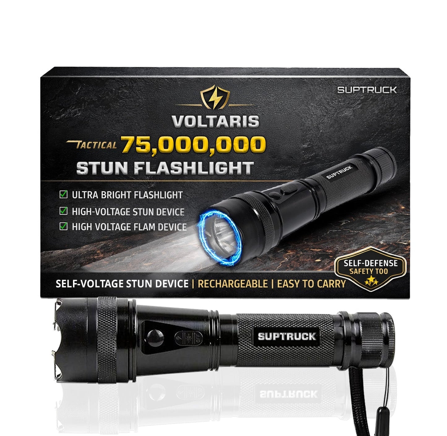 💥 2026 Flash Sale 75% OFF ️🔦 DefenSafeX Voltaris 75M Stun Flashlight⚡