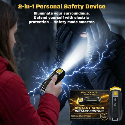 💥 2026 Flash Sale 75% OFF ️🔦Voltax 75M Stun Car Keychain ⚡