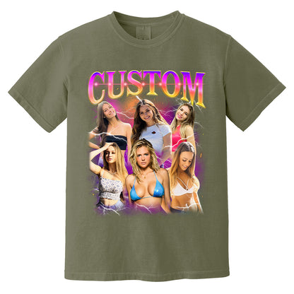 Custom Bootleg Rap Tee, Vintage Custom Funny Rap Shirt, Custom Photo Vintage T Shirts, Insert Your Design, Custom Girlfriend Shirt