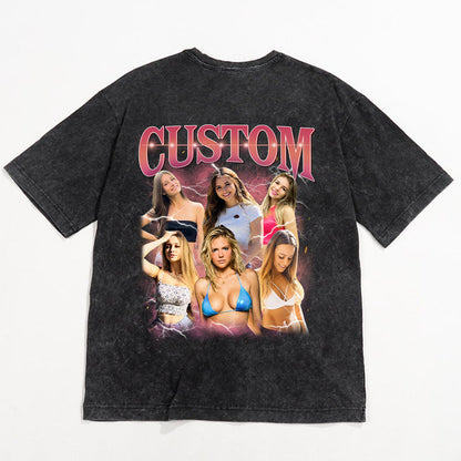Custom Bootleg Rap Tee, Vintage Custom Funny Rap Shirt, Custom Photo Vintage T Shirts, Insert Your Design, Custom Girlfriend Shirt