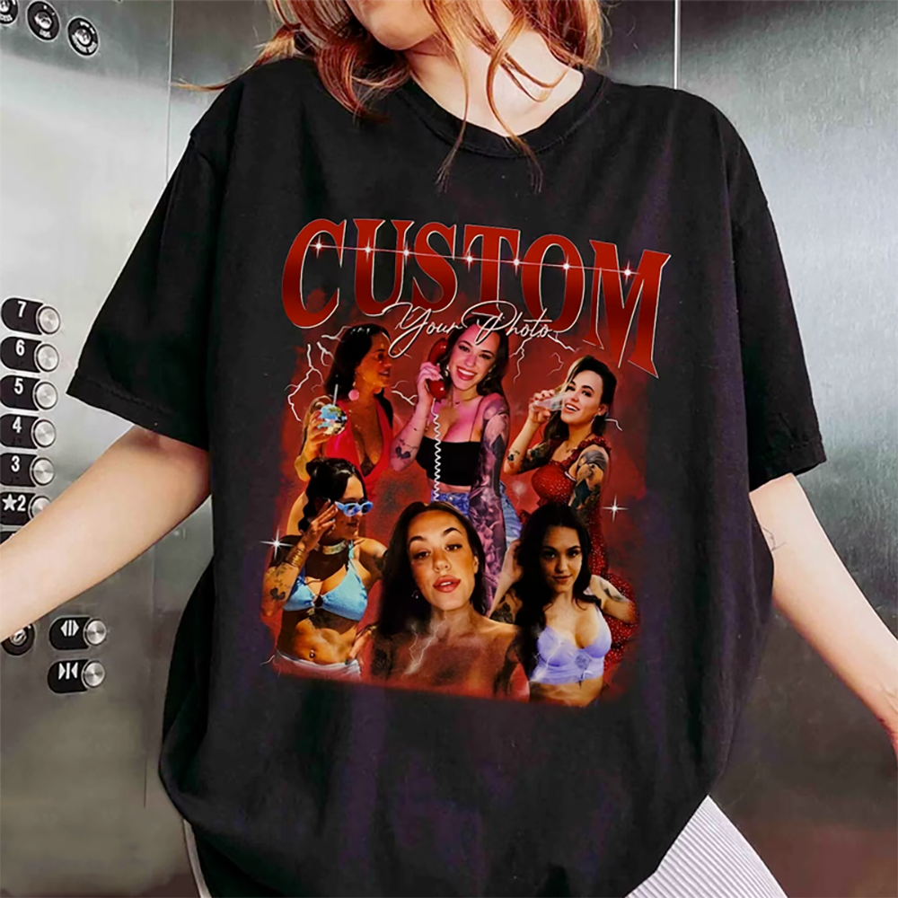 Custom Bootleg Rap Tee, Custom Photo Shirt, Retro Custom Bootleg Rap Tee, Custom Your Photo, Insert Your Design, Vintage Graphic 90s Tshirt