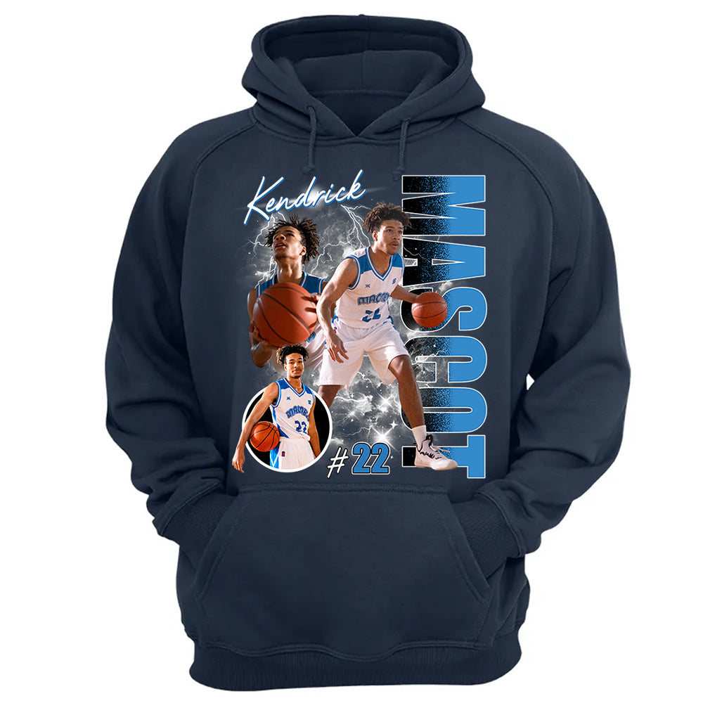 Custom Photo Basketball Player Shirt - Personalized Team Name School Name Bootleg Shirt