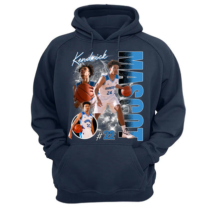 Custom Photo Basketball Player Shirt - Personalized Team Name School Name Bootleg Shirt