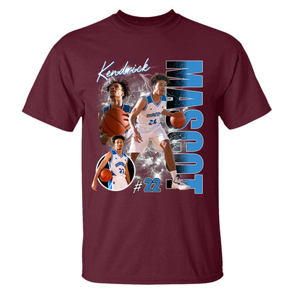 Custom Photo Basketball Player Shirt - Personalized Team Name School Name Bootleg Shirt