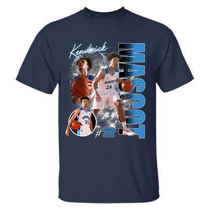 Custom Photo Basketball Player Shirt - Personalized Team Name School Name Bootleg Shirt