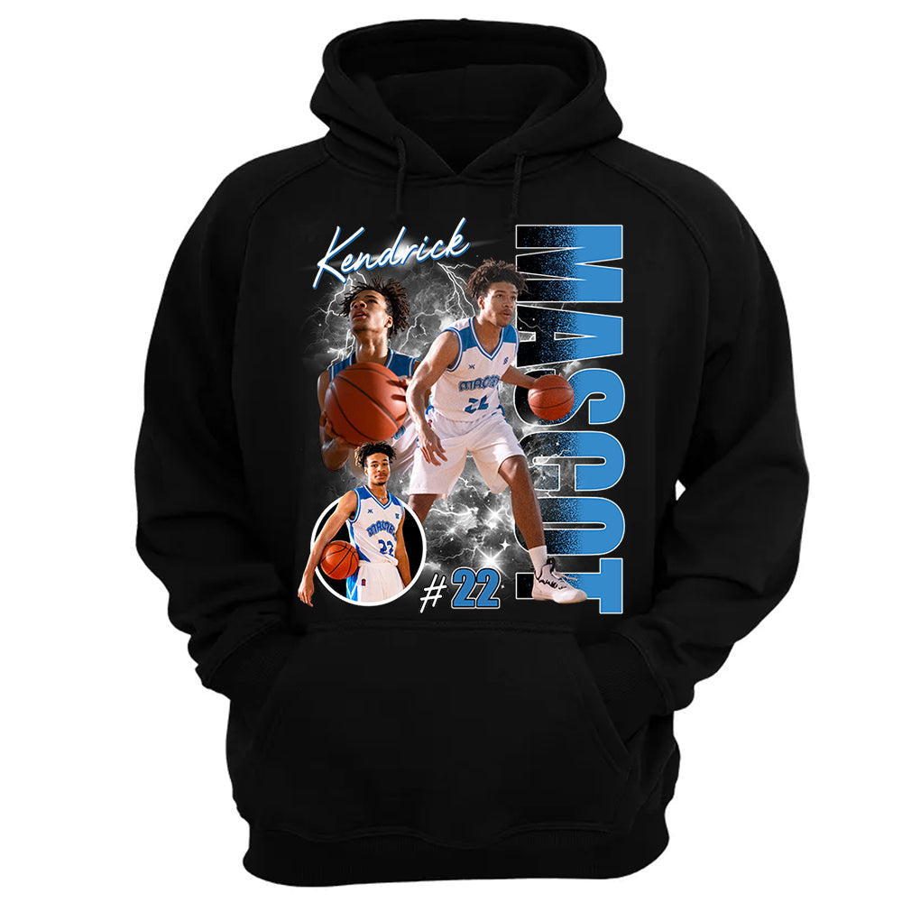 Custom Photo Basketball Player Shirt - Personalized Team Name School Name Bootleg Shirt