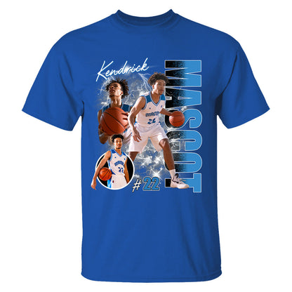 Custom Photo Basketball Player Shirt - Personalized Team Name School Name Bootleg Shirt