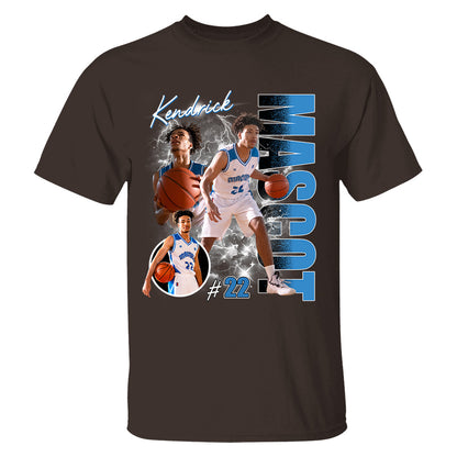 Custom Photo Basketball Player Shirt - Personalized Team Name School Name Bootleg Shirt