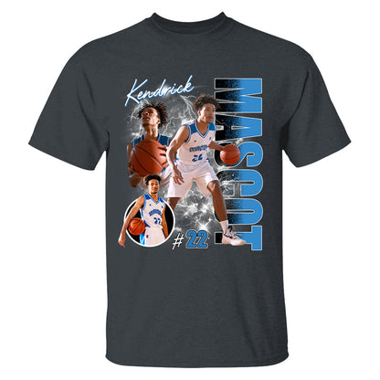 Custom Photo Basketball Player Shirt - Personalized Team Name School Name Bootleg Shirt