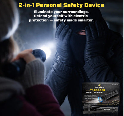 💥 2026 Flash Sale 75% OFF ️🔦 DefenSafeX Voltaris 75M Stun Flashlight⚡